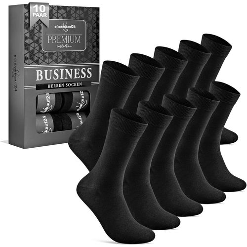 Chaussettes Homme Business Noir (Lot De 10) Confortable Coton Respirantes