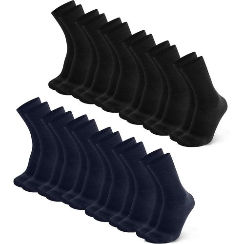 Lot De 12 Chaussettes Coton Pour Hommes Confortables Elasticité Respirantes Homme Chaussettes Noir,Anthracite Et Bleu Marine Adaptées Loisirs Affaires Vêtements,Taille 39-50