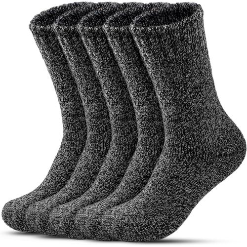 Chaussettes Thermiques Hommes 5 Paires,60% Laine Chaussettes Hommes,Chaussettes D'hiver Chaudes