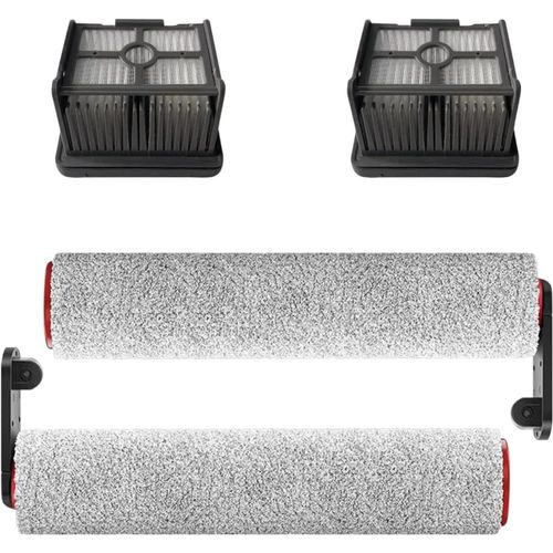 Kit d'accessoires pour aspirateur robot Dreame H4 Pro,4 accessoires de rechange pour Dreame H12 Pro Contient 2 brosses principales et 2 filtres HEPA