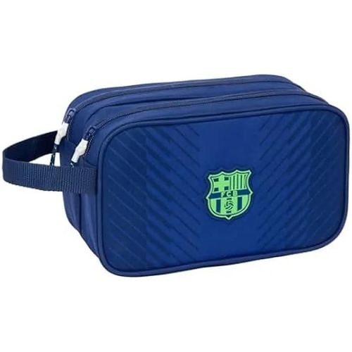 Trousse scolaire - SAFTA - F.C. BARCELONA - Navy Blue - Souple - Zippée