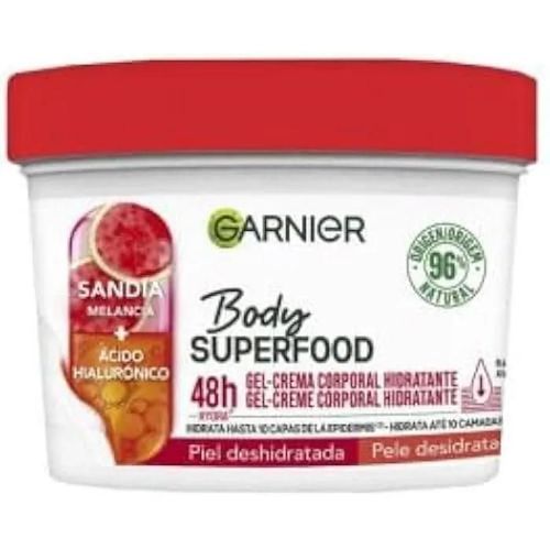 Gel-Crème Hydratant - Body Superfood - 380 Ml - Sans Parabène - Pour Tous Types De Peau - Texture Gel 