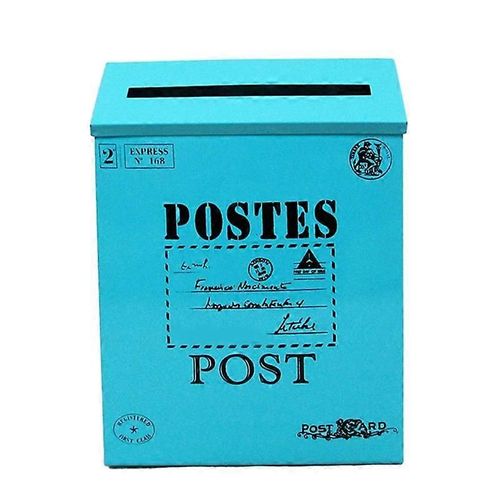 Boîte aux lettres murale Vintage boîte aux lettres poste boîte aux lettres pour l'extérieur Antique boîte aux lettres en métal résistant à la rouille