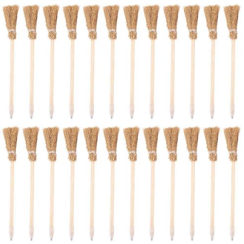 24 Pcs Witch Broom Crayons Pour Halloween Balai Stick, Stylo À Bille Crayons Halloween Party Favors Witch