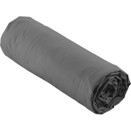 Ershi-Douceur D'intérieur, Drap Housse (160 X 200 Cm) Percaline Acier, Percale De Coton[183]