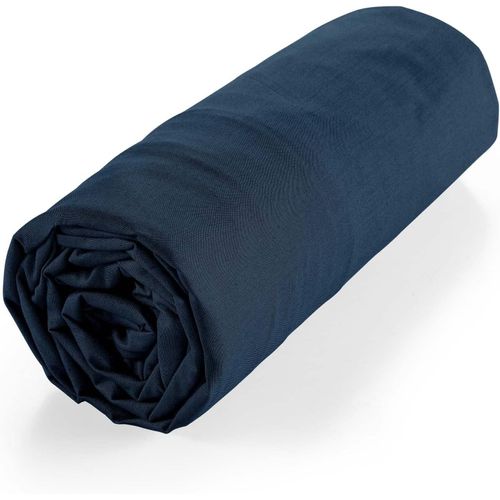 Ershi-Douceur D'intérieur, Drap Housse (160 X 200 Cm) Biolina Bleu Nuit, 100% Coton Bio[61]