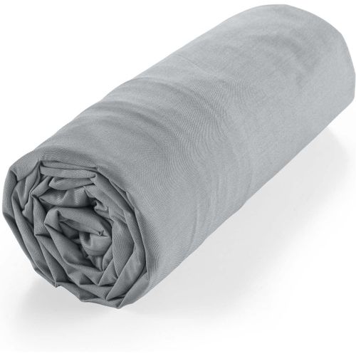 Ershi-Douceur D'intérieur, Drap Housse (180 X 200 Cm) Biolina Gris, 100% Coton Bio[62]