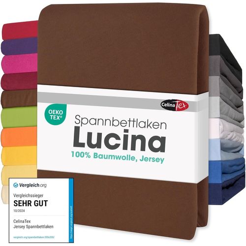 Ershi-Lucina Drap-Housse Coton 200x200-200x220 Cm Brun Chocolat[359]