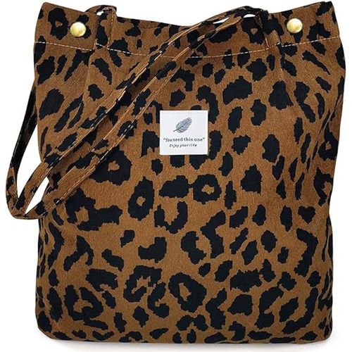 ERSHI-Sac Fourre Tout en Velours Côtelé pour Femmes et Filles, Sac Cabas en Velours Côtelé avec Poche Intérieure, Tote Bag, Sac Fo[8