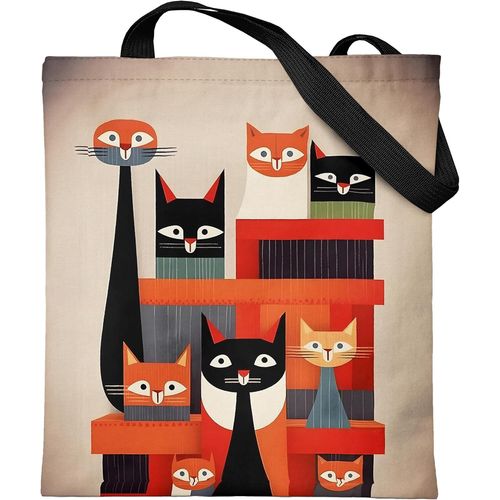 ERSHI-Tote Bag Femme Imperméable - Tote Bag fermeture éclair et poche intérieure - Grand Sac Cabas en tissu avec tissu Oxford inte[4