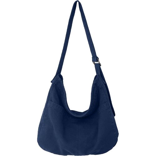 ERSHI-unisexe string Bag Oxford sac à bandoulière simple pour femme Shopping Bag quotidien/bureau/école/voyage sac en tissu de mod[2