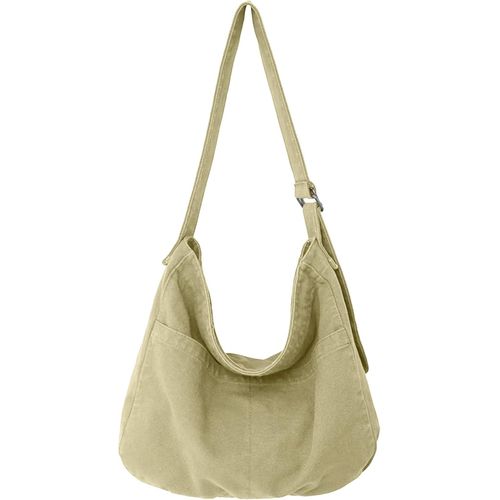 ERSHI-unisexe string Bag Oxford sac à bandoulière simple pour femme Shopping Bag quotidien/bureau/école/voyage sac en tissu de mod[2