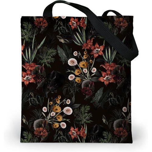 ERSHI-Tote Bag Femme Imperméable - Tote Bag fermeture éclair et poche intérieure - Grand Sac Cabas en tissu avec tissu Oxford inte[6