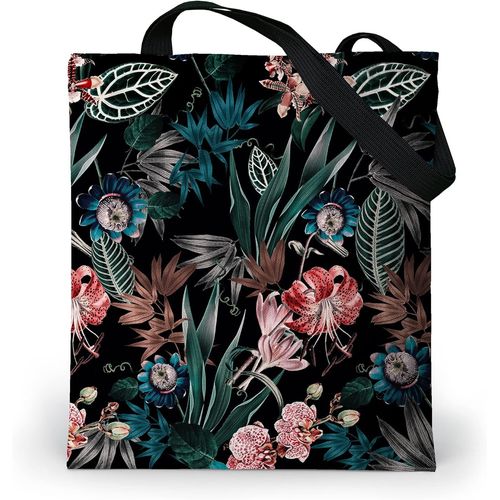 ERSHI-Tote Bag Femme Imperméable - Tote Bag fermeture éclair et poche intérieure - Grand Sac Cabas en tissu avec tissu Oxford inte[6