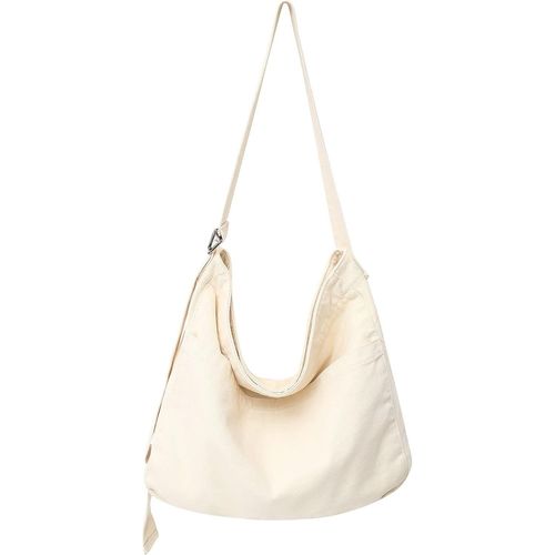 ERSHI-unisexe string Bag Oxford sac à bandoulière simple pour femme Shopping Bag quotidien/bureau/école/voyage sac en tissu de mod[2