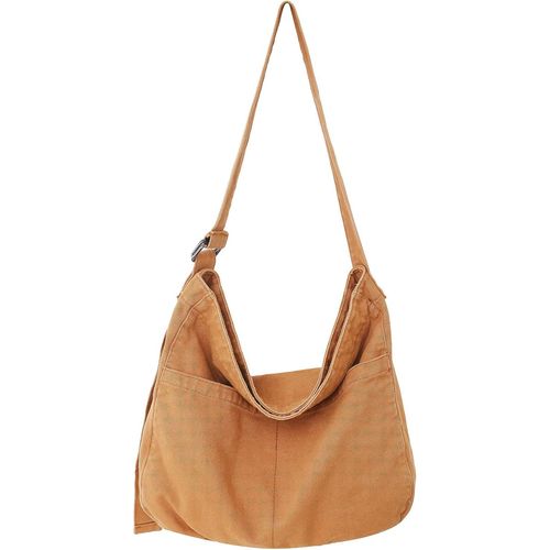 ERSHI-unisexe string Bag Oxford sac à bandoulière simple pour femme Shopping Bag quotidien/bureau/école/voyage sac en tissu de mod[2