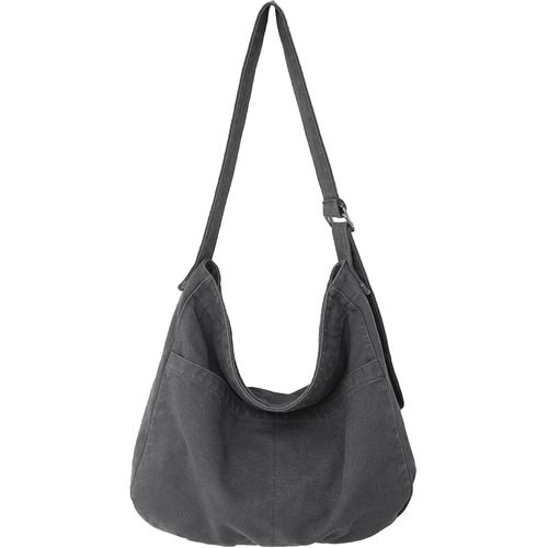 ERSHI-unisexe string Bag Oxford sac à bandoulière simple pour femme Shopping Bag quotidien/bureau/école/voyage sac en tissu de mod[2