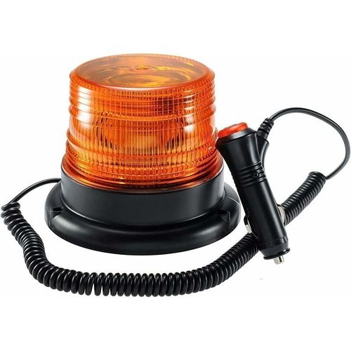 Feu De Signalisation Led Orange - Alimentation 12v/24v Via Allume-Cigare