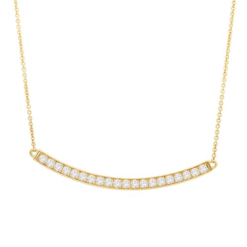 Collier Barre De Pierre Doré