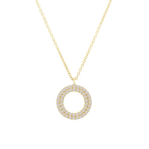 Collier Doré Cercle De Vie Serti