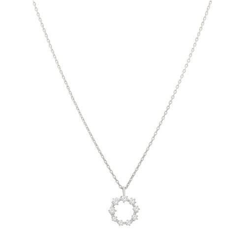 Collier Argenté Couronne Sertie