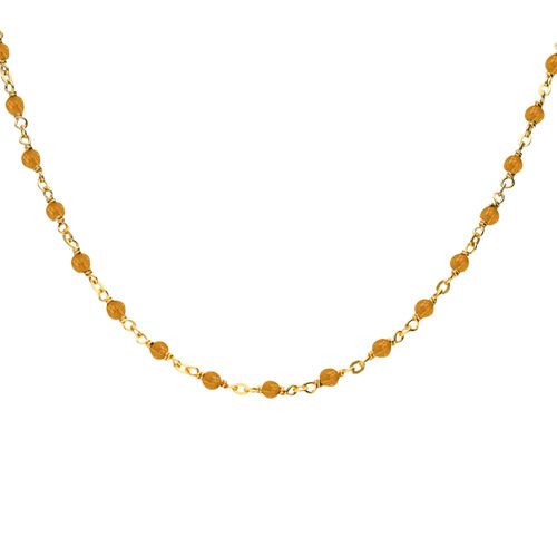 Collier Argent Doré Et Pierres Naturelles ?il De Tigre