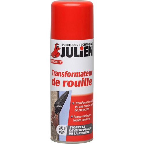 LETNERNY-Peinture Stop'Rouille Aérosol - Transformateur De Rouille - Noir 200Ml