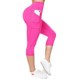 LETNERNY-Legging Court Femme, 3/4 Short Anti Cellulite Pantalon Yoga D'Été,