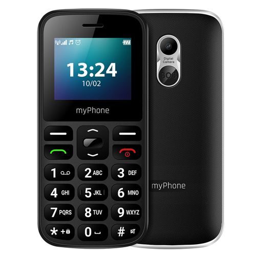 Téléphone portable à touches 4G LTE SOS Radio FM Autonomie 7 jours myPhone Noir