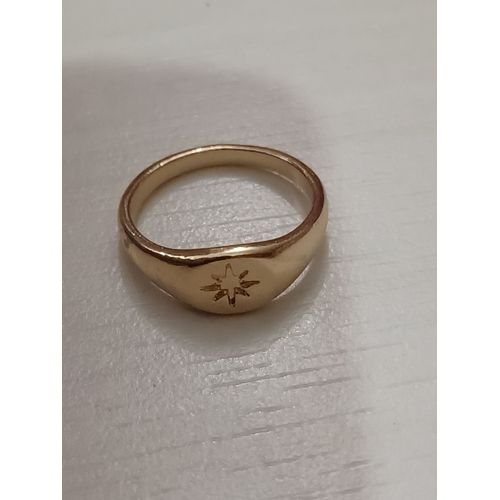 Bague Métal Doré,Etoile, ,Taille 16.56 Mm