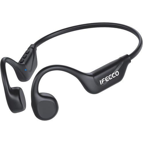 BAERTMY-Ifecco Casque Conduction Osseuse Bluetooth 5.4 - Écouteur Conduction Osseuse Oreilles Ouvertes Avec Micro,Ipx5 Étanche Conduction Casque Pour Cyclisme,Course À Pied Sport