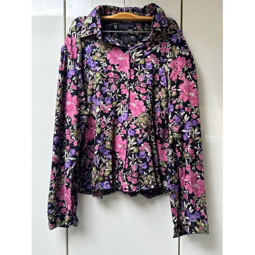 Chemisier Noir Fleuri - Taille 40