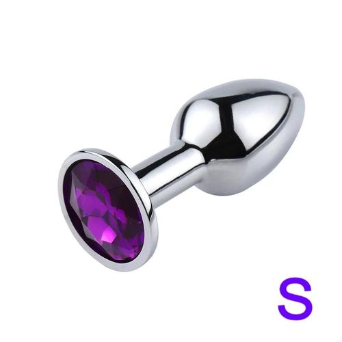 Mini Plug Anal Sexy En Métal Pour Hommes Et Femmes Adultes, Dilatateur Anal, Jouets Amusants, Flirtant, Masturbation Du Jaune D'oeuf, Gay-Purple-S