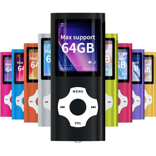 GRAINES CREATIVES BY PW\U2013 Digital, Compact Et Portable Lecteur Mp3/Mp4 ( Support 64 G) Avec Photo Viewer, E-Book Reader Et Radio Fm Enregistreur Vocal Et Vidéo Vidéo En Noir