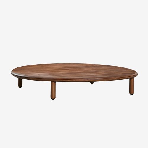 Table Basse Ronde Olivia En Bois D'acacia Marron Bois Foncé Ø100 Cm