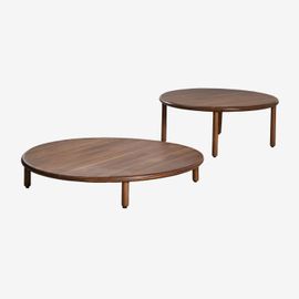 Lot De 2 Tables Basses Rondes En Bois D'acacia Olivia Marron Bois Foncé