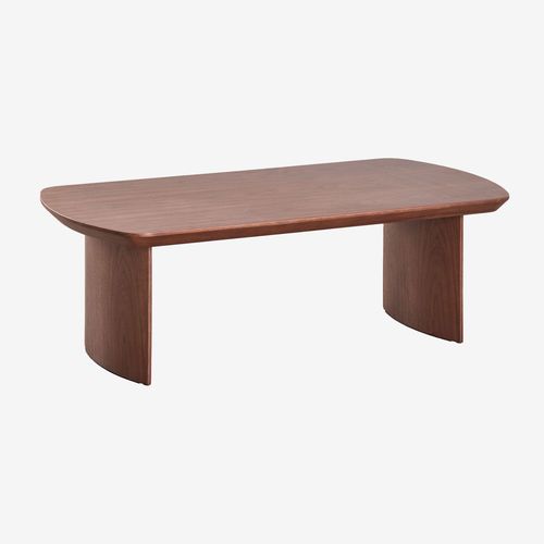 Table Basse Rectangulaire 120x60 Cm En Mdf Tuareg Bois Foncé