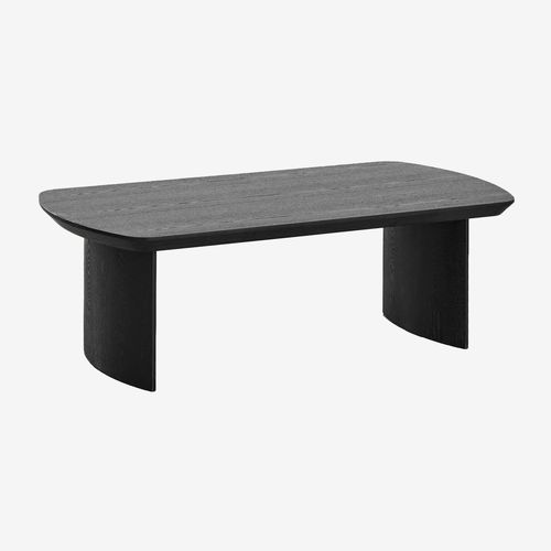 Table Basse Rectangulaire 120x60 Cm En Mdf Tuareg Noir Uni
