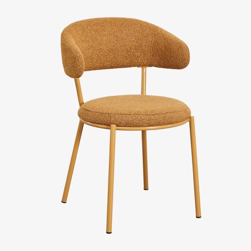 Lot De 2 Chaises De Salle À Manger En Tissu Bouclé Verilo