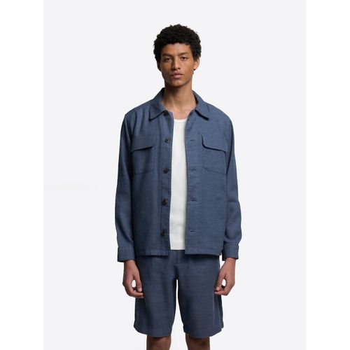 Veste Regular En Coton Lin Col Chemise