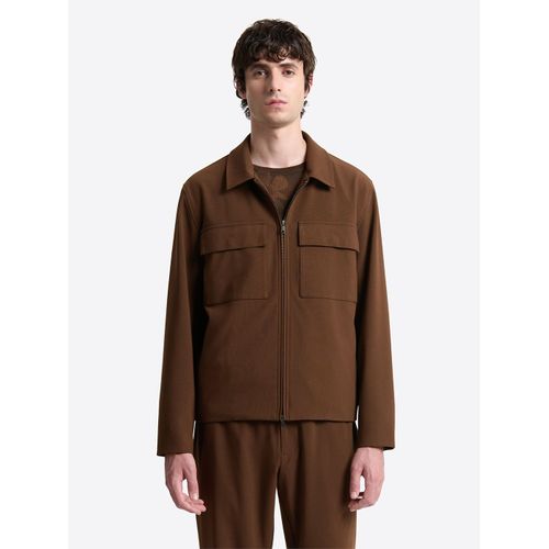 Veste Casual À Col Chemise En Viscose