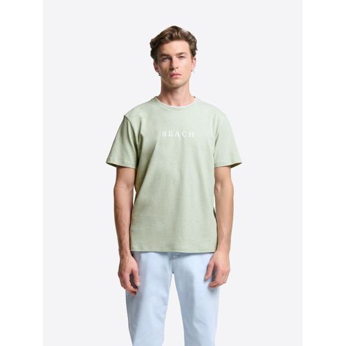 T-Shirt Col Rond En Coton Lin