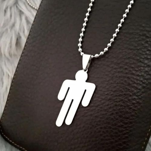 Collier - Billie Eilish - Chaîne À Brin Rond - Acier Inoxydable - Pendentif En Acier Au Titane - 70cm