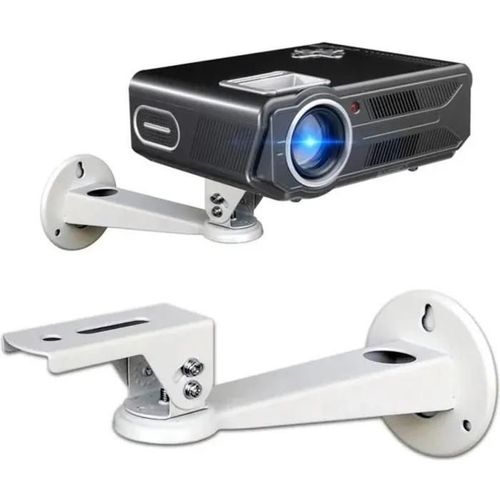 HURRISE Support mural pour vidéoprojecteur, rotatif à 360 degrés, en alliage d\'aluminium résistant aux chocs, pour bureau, école,