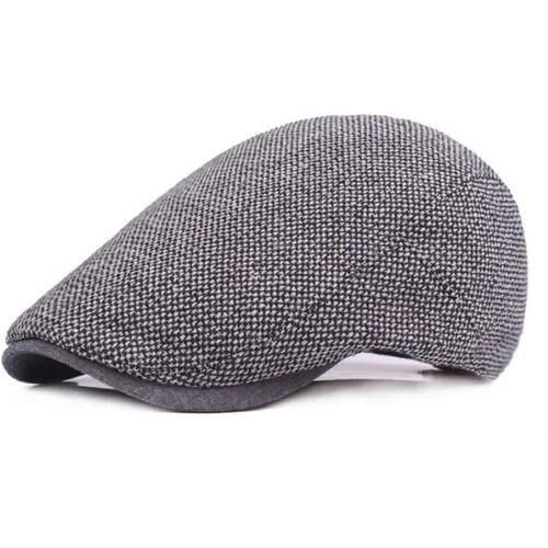 Casquette Beret Homme Coton Gris - Marque - Modèle - Taille: 55-60cm - Saison: Printemps, Automne, Hiver