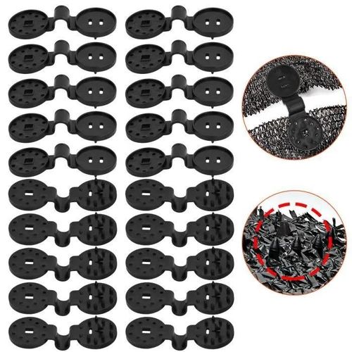 20PCS Clips de Fixation pour brise vue pour clôture, Filet d\'ombrage, Tissu Coupe-Vent