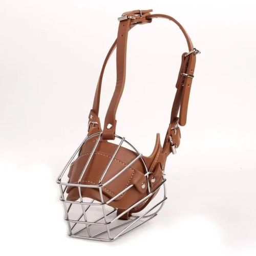 Taille L Muselière Pour Chien Métal Museau Muselière Anti-Aboiement Anti-Morsure Panier En Fil Réglable Pour Chien Grand Moyen Petit