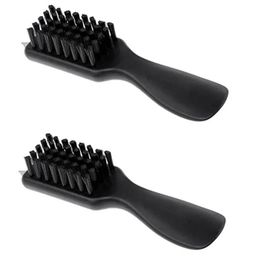 Lot De 2 Brosses De Nettoyage En Nylon Pour Chaussures De Golf, Avec Poignée En Chausse-Pied, Noir