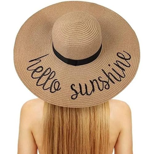 Chapeau De Soleil - Femme - Capeline Kaki - Protection Uv - Large Bord - Pliable