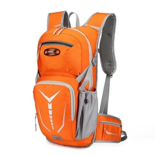 Sac À Dos Multifonction 18l Ultraléger Bandes Réfléchissantes Molle Sac De Vélo Imperméable Robuste Ajustable Cyclisme Orange